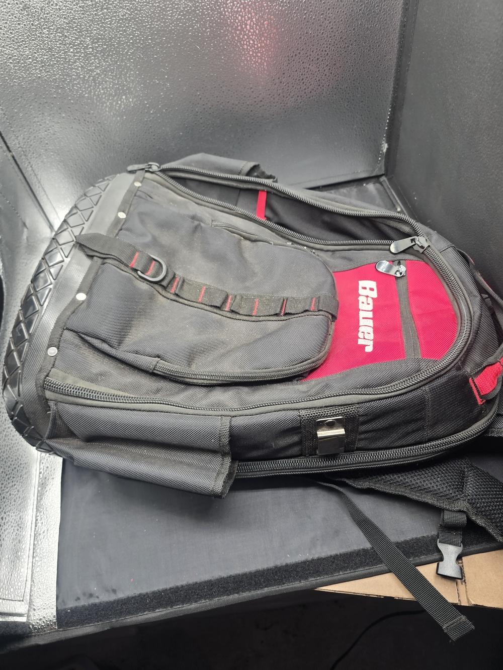 Bauer Men's Black and Red Backpack